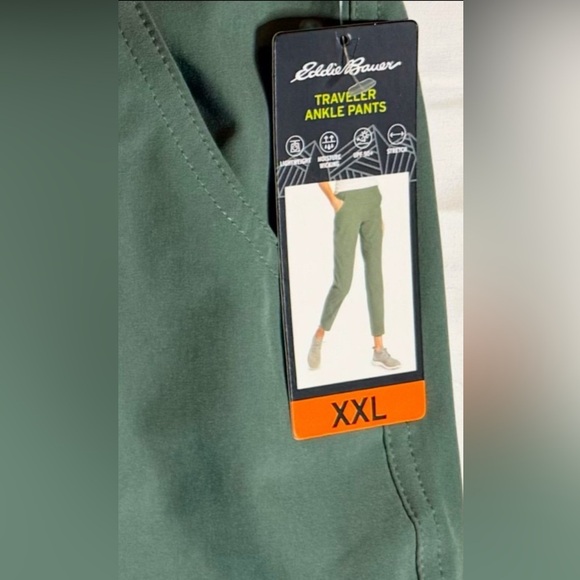 Eddie Bauer Women's Traveler Ankle Pants Green Sz: XXL NWT - Picture 4 of 9